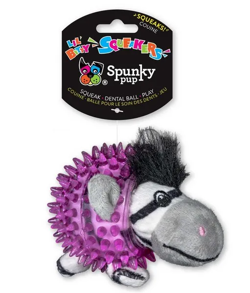 1ea Spunky Pup Lil' Bitty Squeakers Zebra - Health/First Aid